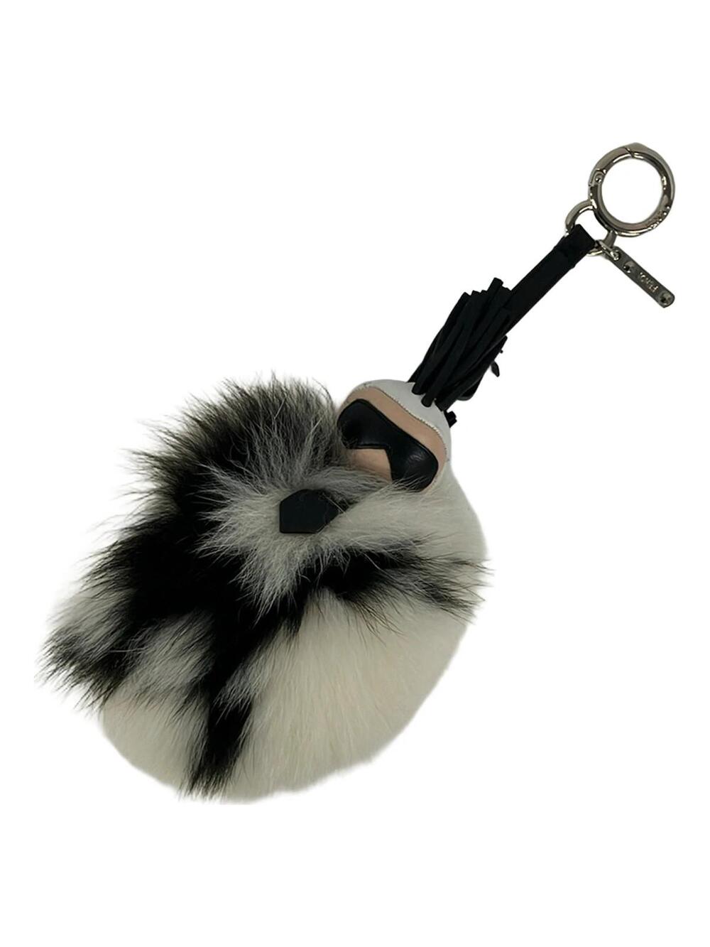 Fendi Curly Pom-Pom Carito Black White #285616F31B